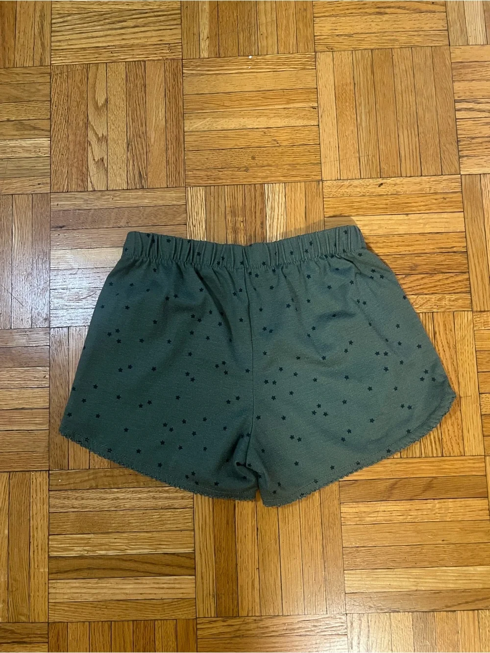 Nighttime Kids GAP Olive Green Star Print Athletic Lounge Shorts size 8